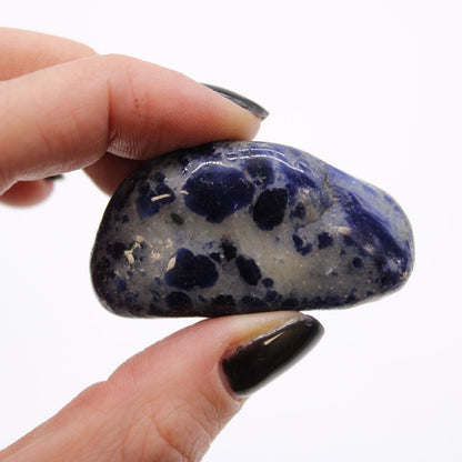 Bag of 12 Medium African Tumble Stones - Sodalite - Pure Blue