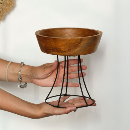 Elevated Teak Bowl 20cm - Large Tray