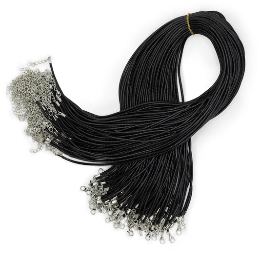 Packs Faux Suede Pendant Cords -  2.5mm x 55cm - Black A001