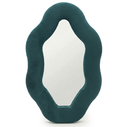 Soft Squiggly Mirror – Oval Pebble – Royal Teal (20.5 x 32.5 x 2.3cm)