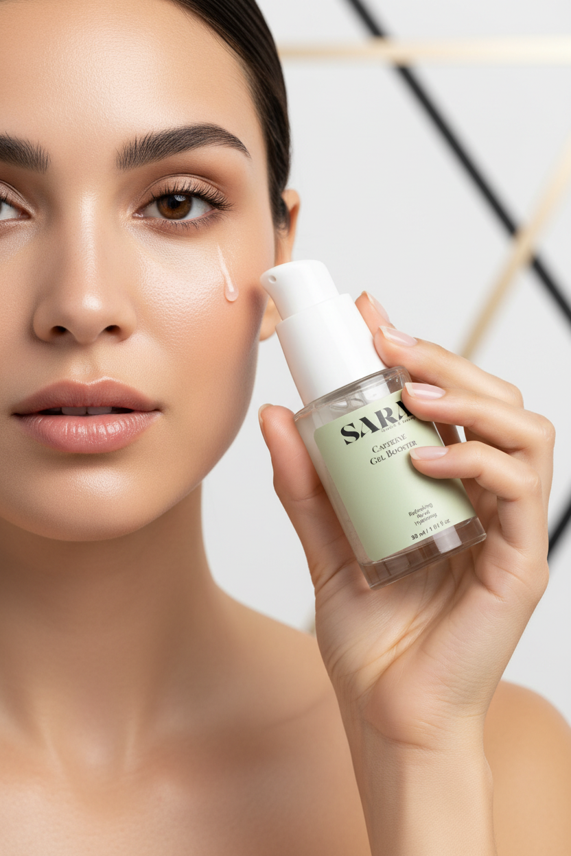 Caffeine Gel Booster with Model