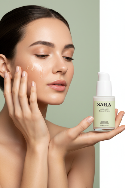 Collagen Boost Serum with Model