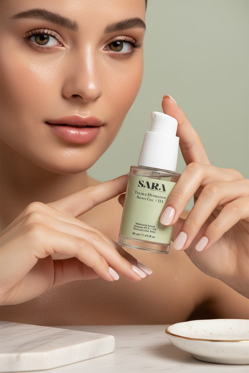 Double Hydration Boost Gel - HA with Model