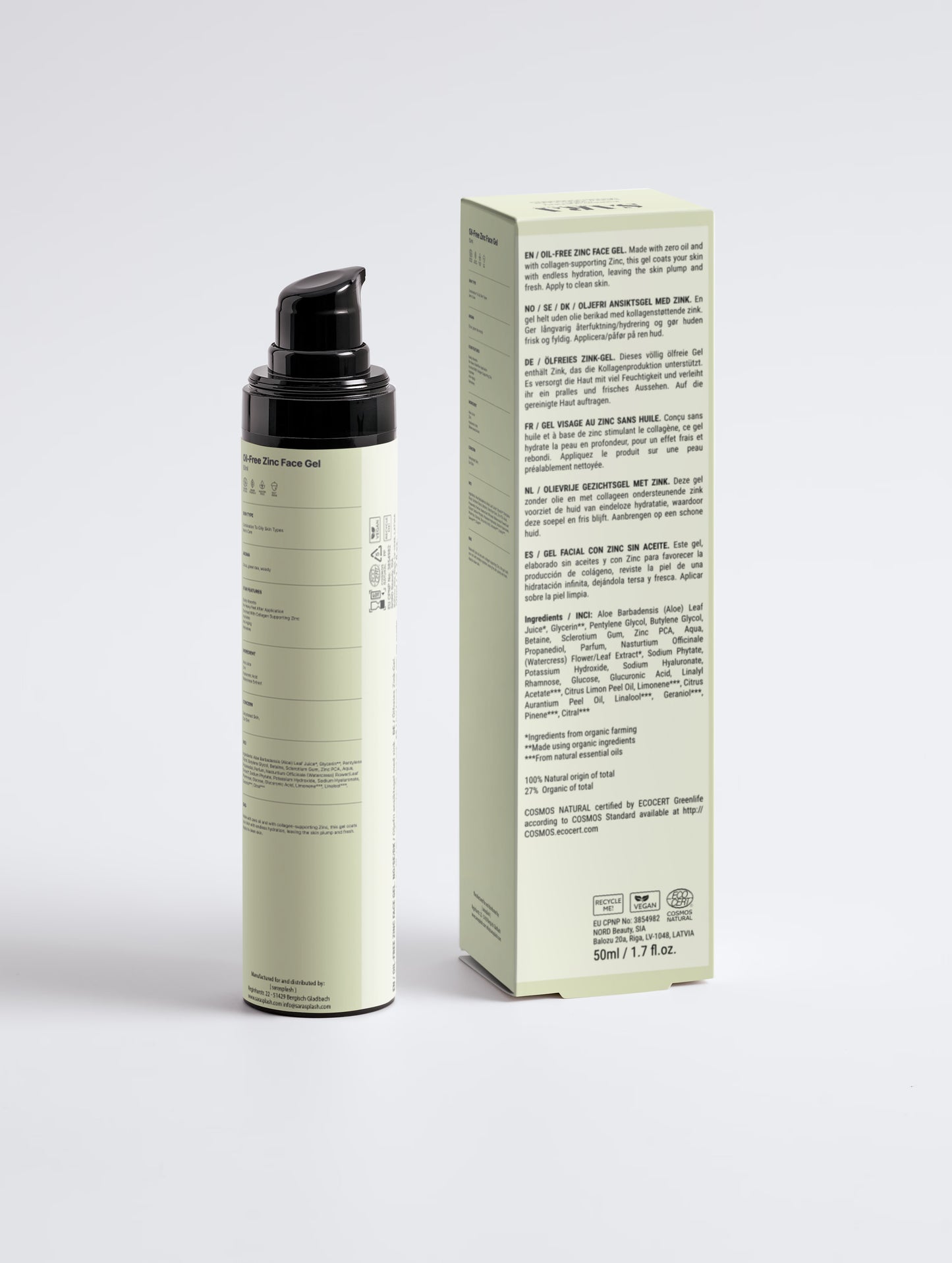 Oil-Free Zinc Face Gel for Men