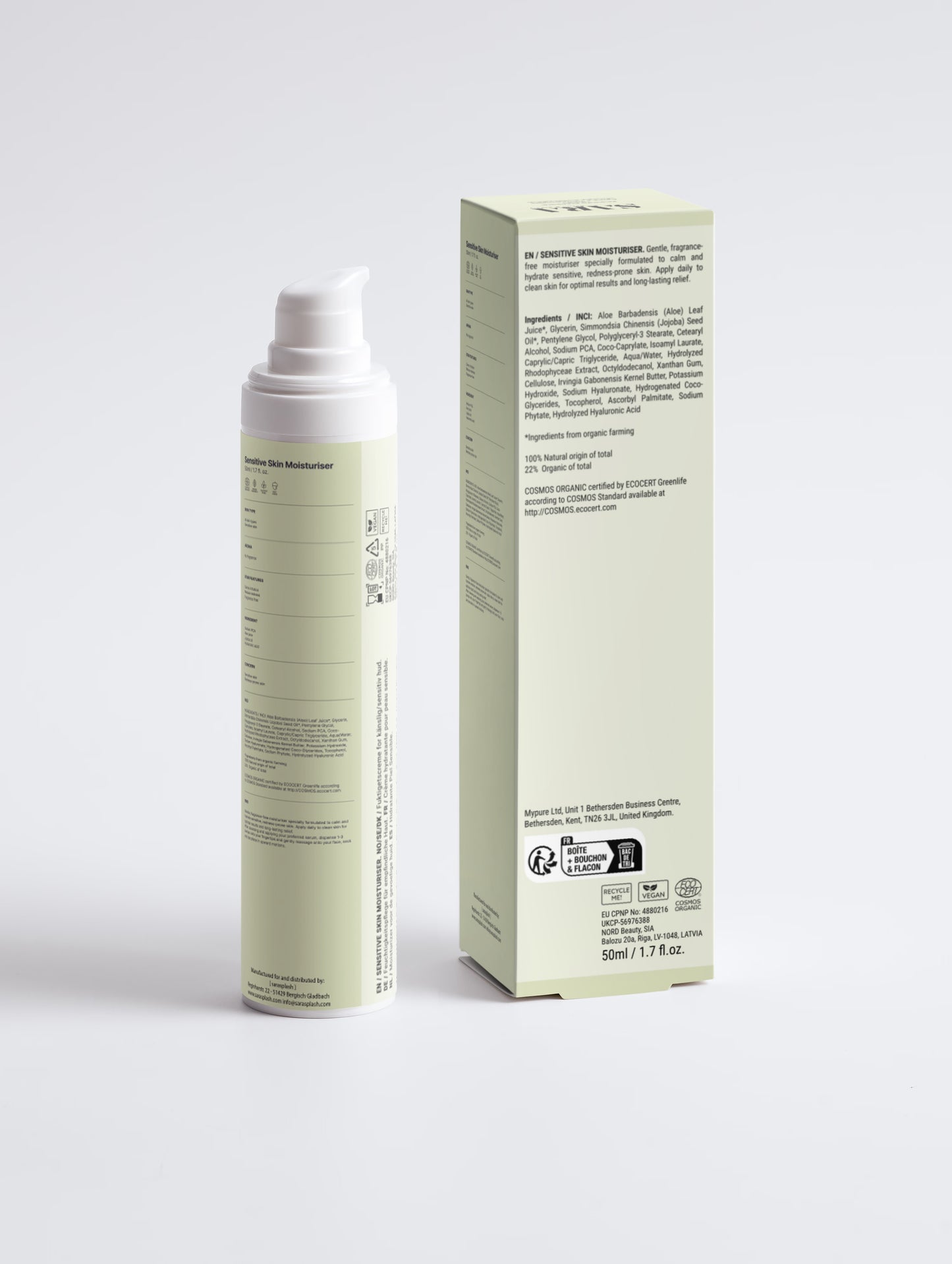 Sensitive Skin Moisturiser, Fragrance Free