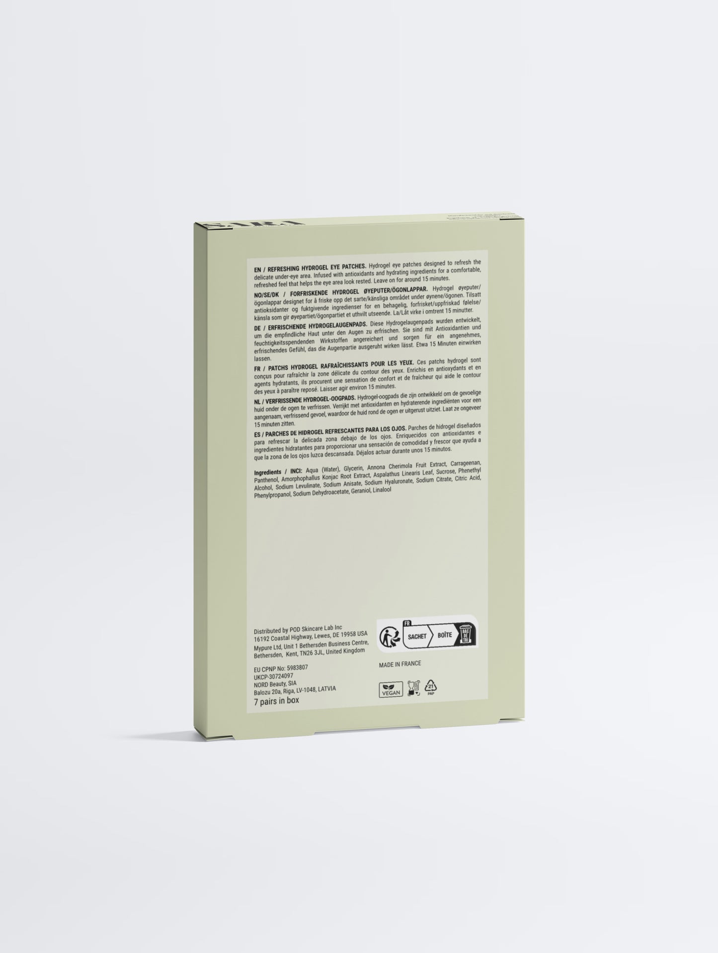 Anti-Fatigue Hydrogel Eye Patches