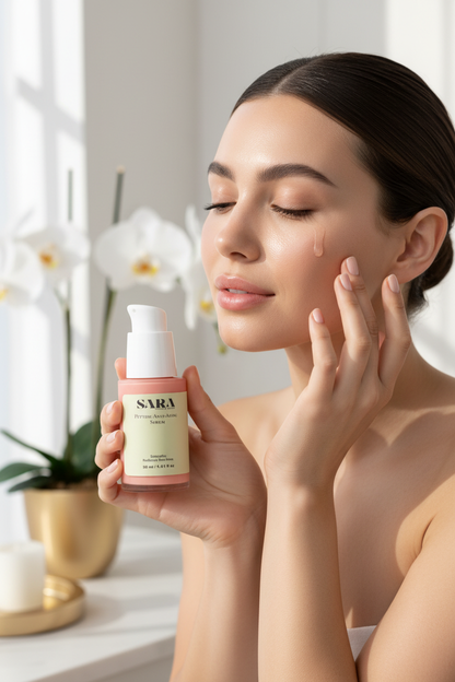 Peptide Anti-Aging Serum with Model