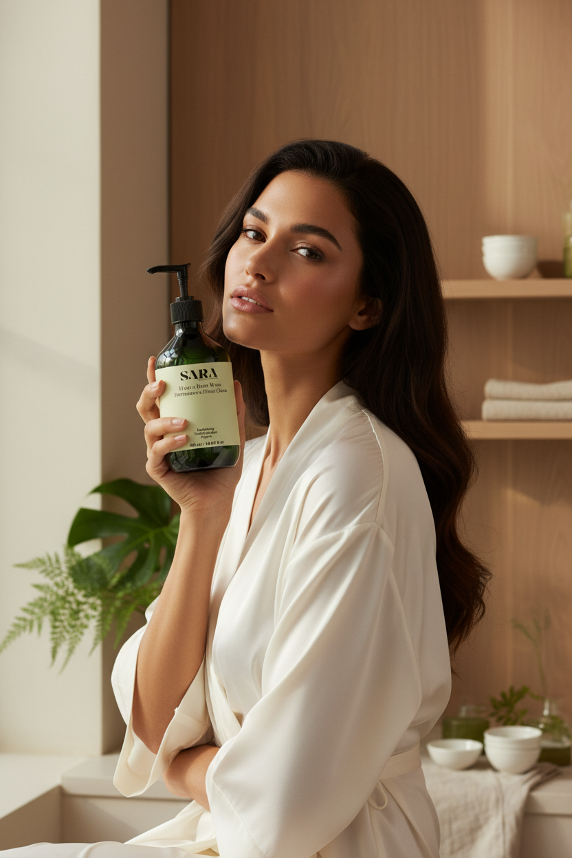 SARA Hand & Body Wash – Peppermint & Dark Cedar Campaign
