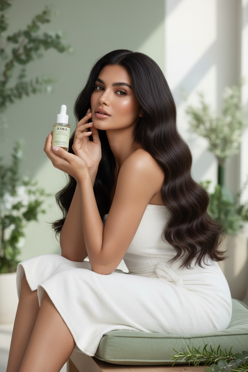 Sara Rosemary Hair & Scalp Oil – Model Lifestyle