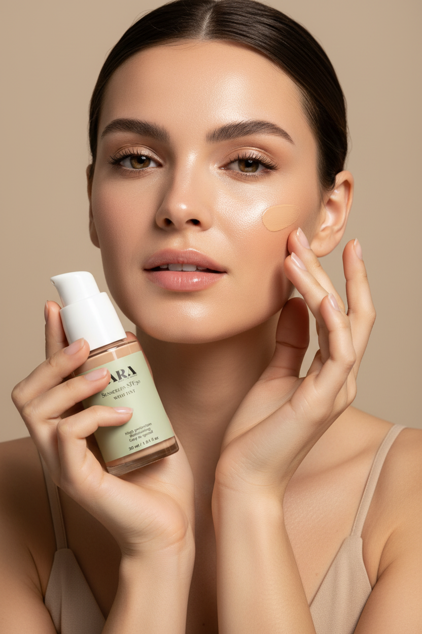 SARA Sunscreen SPF30 with Tint – Model Presentation