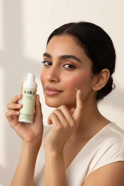 Sara Vitamin C Serum – Model Lifestyle Shot
