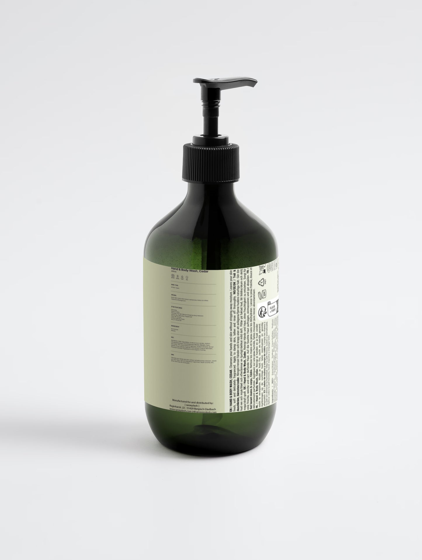 Hand & Body Wash, Peppermint & Dark Cedar